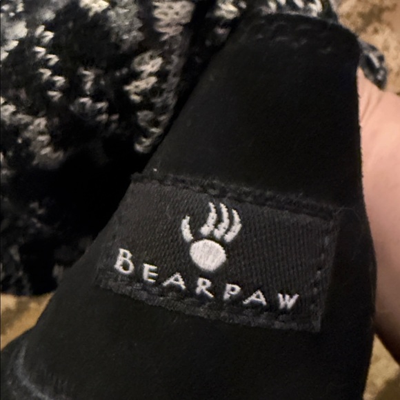 BearPaw Black and White Patterned Winter Boots - Picture 2 of 7